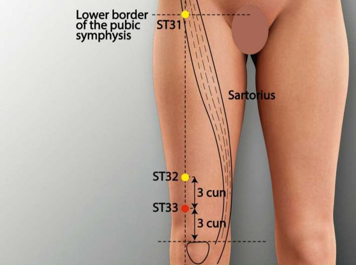 St33 acupuncture point location - Acupoints.org